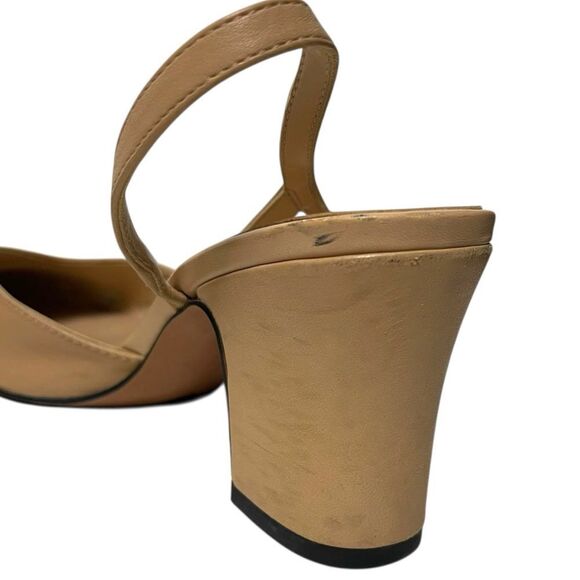 FRANCO SARTO Leather Cap Toe Slingback Heels 6.5 - Picture 9 of 12